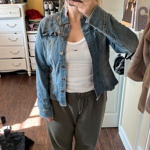 Embroidered denim jacket